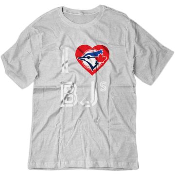 I Love BJ's Jays Baseball Sex Humor Heart Ash SM