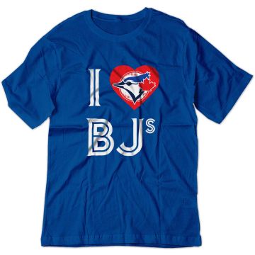 I Love BJ's Jays Baseball Sex Humor Heart