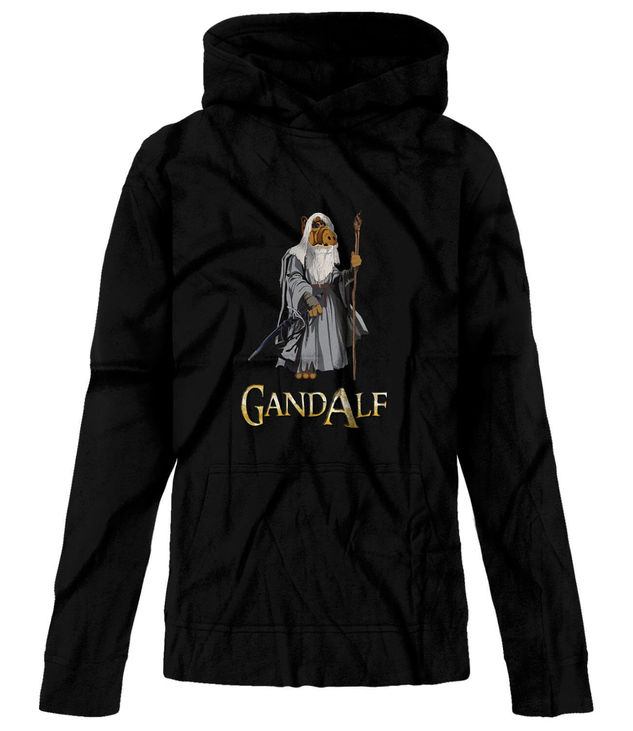 BSW Youth Gand Alf Gandalf Alien Lord of Rings Hoodie - Picture 2 of 7