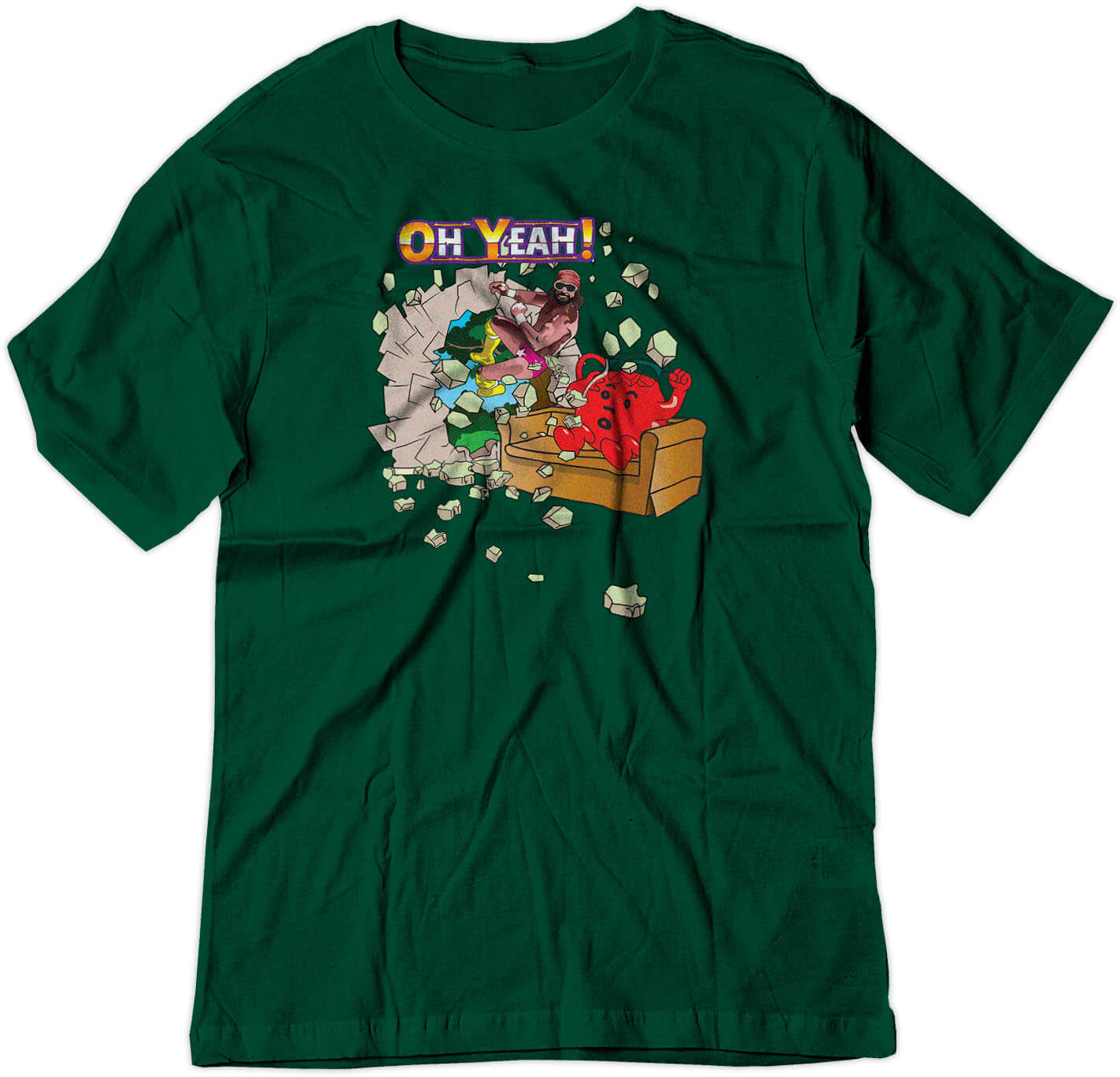 BSW Youth Oh Yeah Man Cool Macho Savage Shirt - Picture 8 of 17