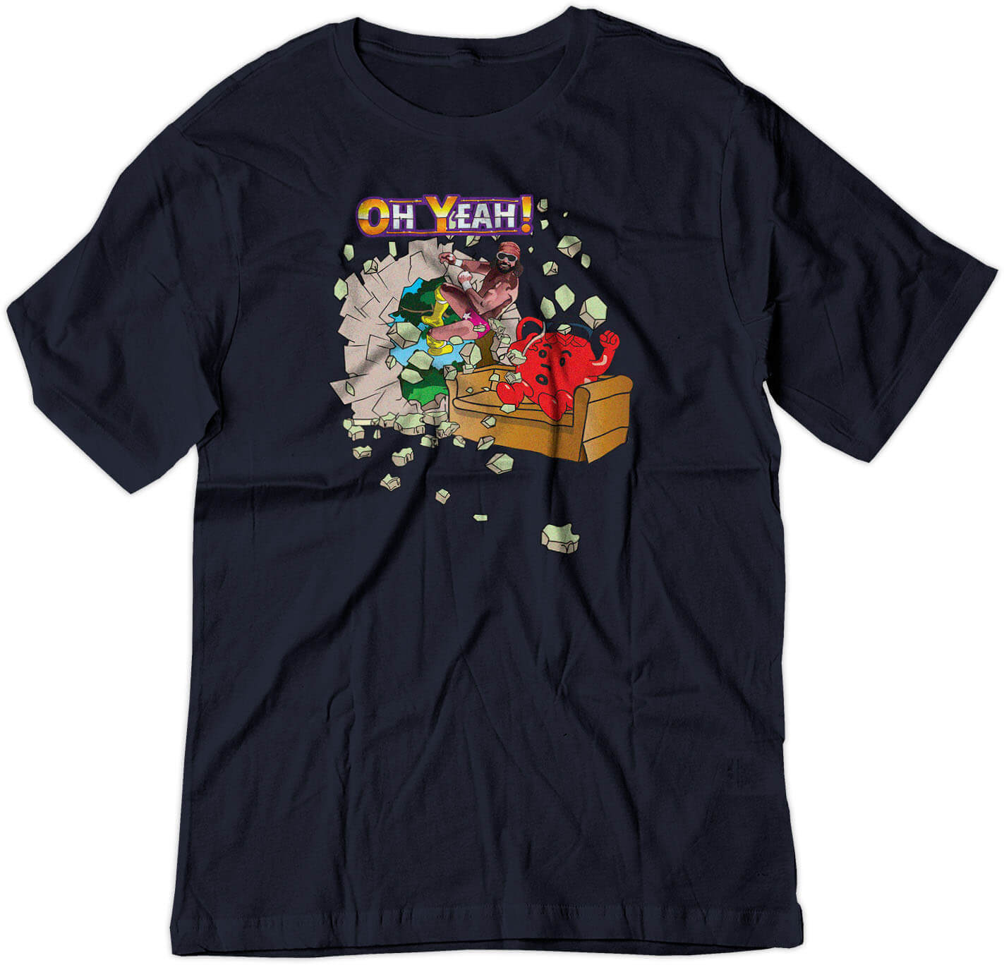 BSW Youth Oh Yeah Man Cool Macho Savage Shirt - Picture 10 of 17