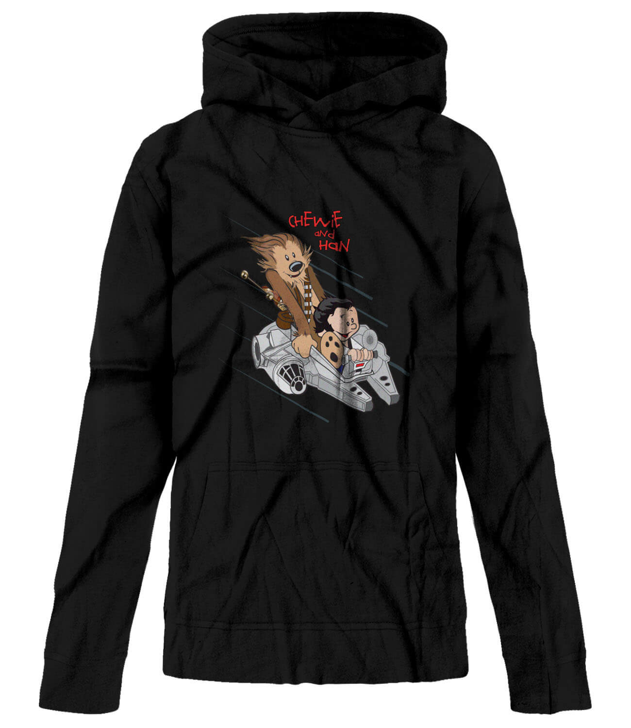 BSW Youth Best Friends Playing Space Falcon Starship Hoodie - Picture 2 of 7