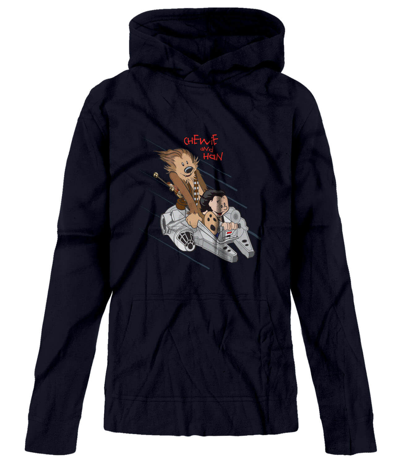 BSW Youth Best Friends Playing Space Falcon Starship Hoodie - Picture 4 of 7