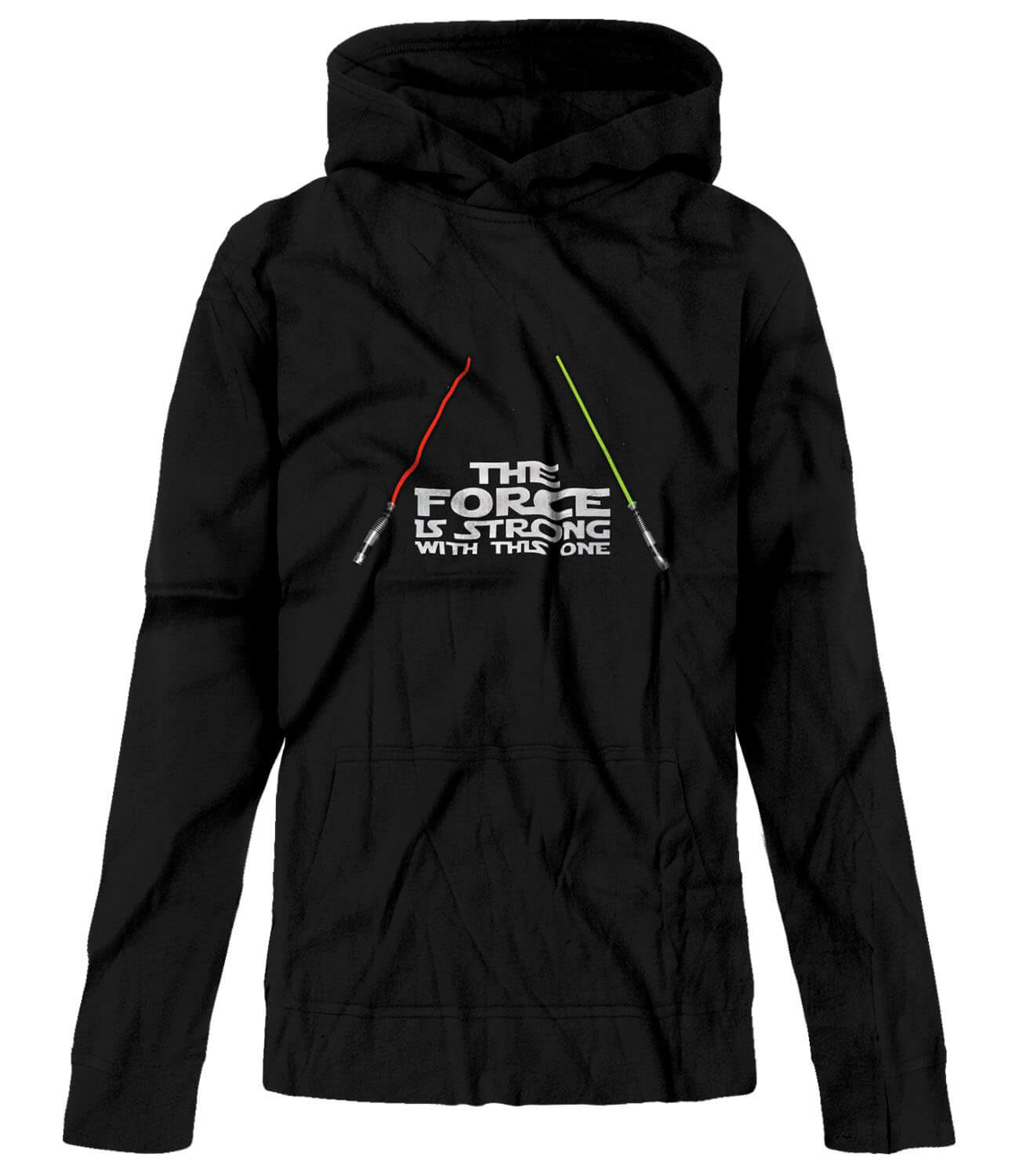 BSW Youth The Force Is Strong With This One Lightsaber Star Hoodie - Picture 2 of 7