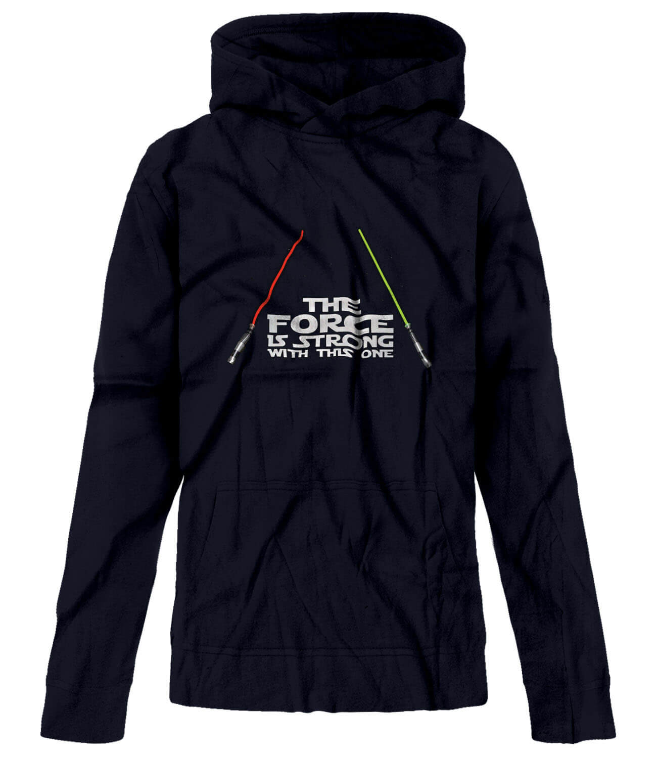 BSW Youth The Force Is Strong With This One Lightsaber Star Hoodie - Picture 4 of 7