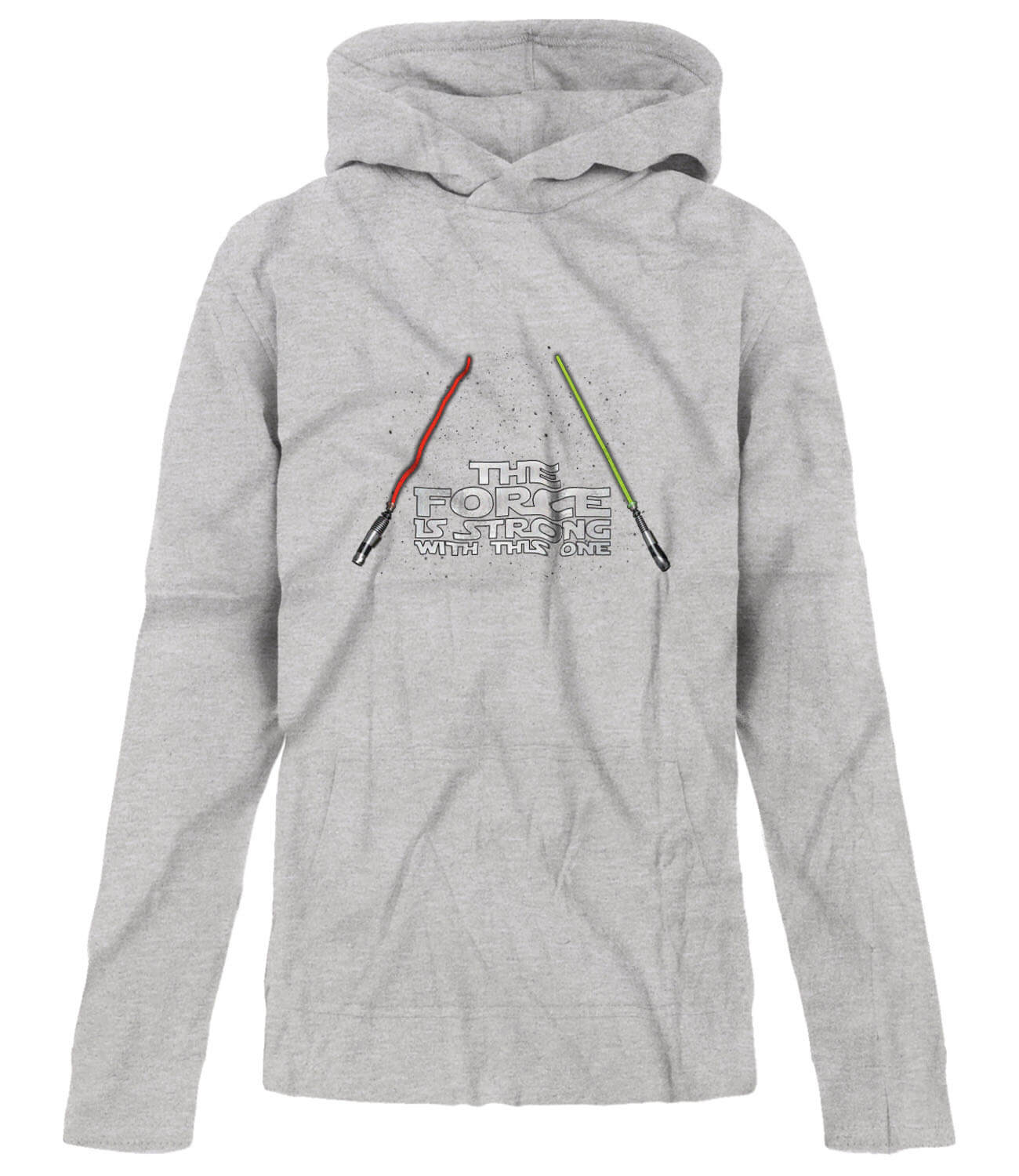 BSW Youth The Force Is Strong With This One Lightsaber Star Hoodie - Picture 7 of 7