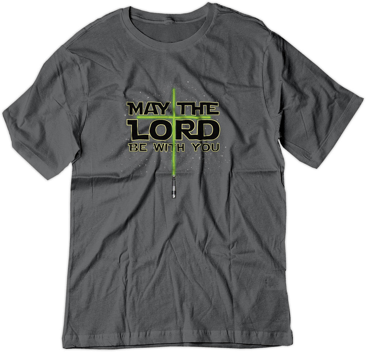 BSW Youth May The LORD Be With You Star Lightsaber Cross Jesus Shirt - Picture 6 of 17