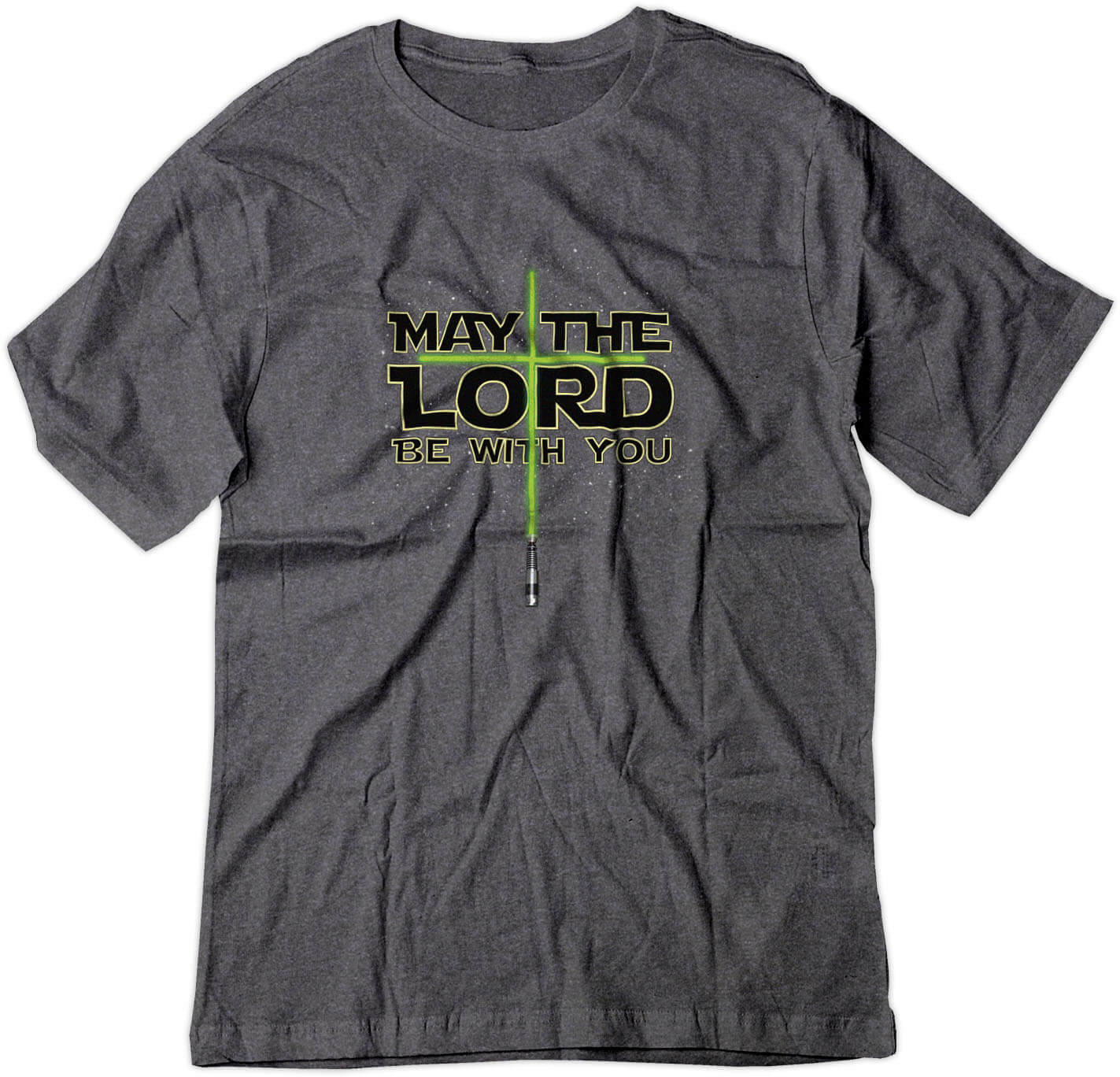 BSW Youth May The LORD Be With You Star Lightsaber Cross Jesus Shirt - Picture 7 of 17