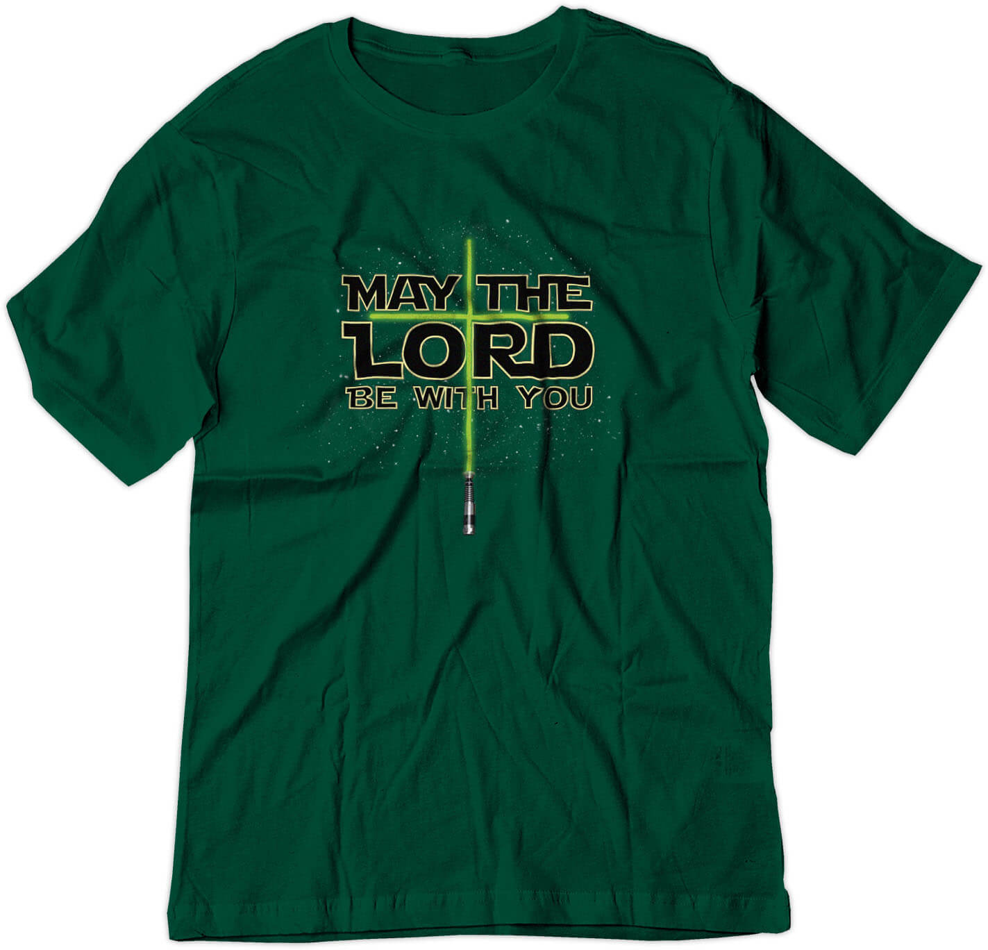 BSW Youth May The LORD Be With You Star Lightsaber Cross Jesus Shirt - Picture 8 of 17