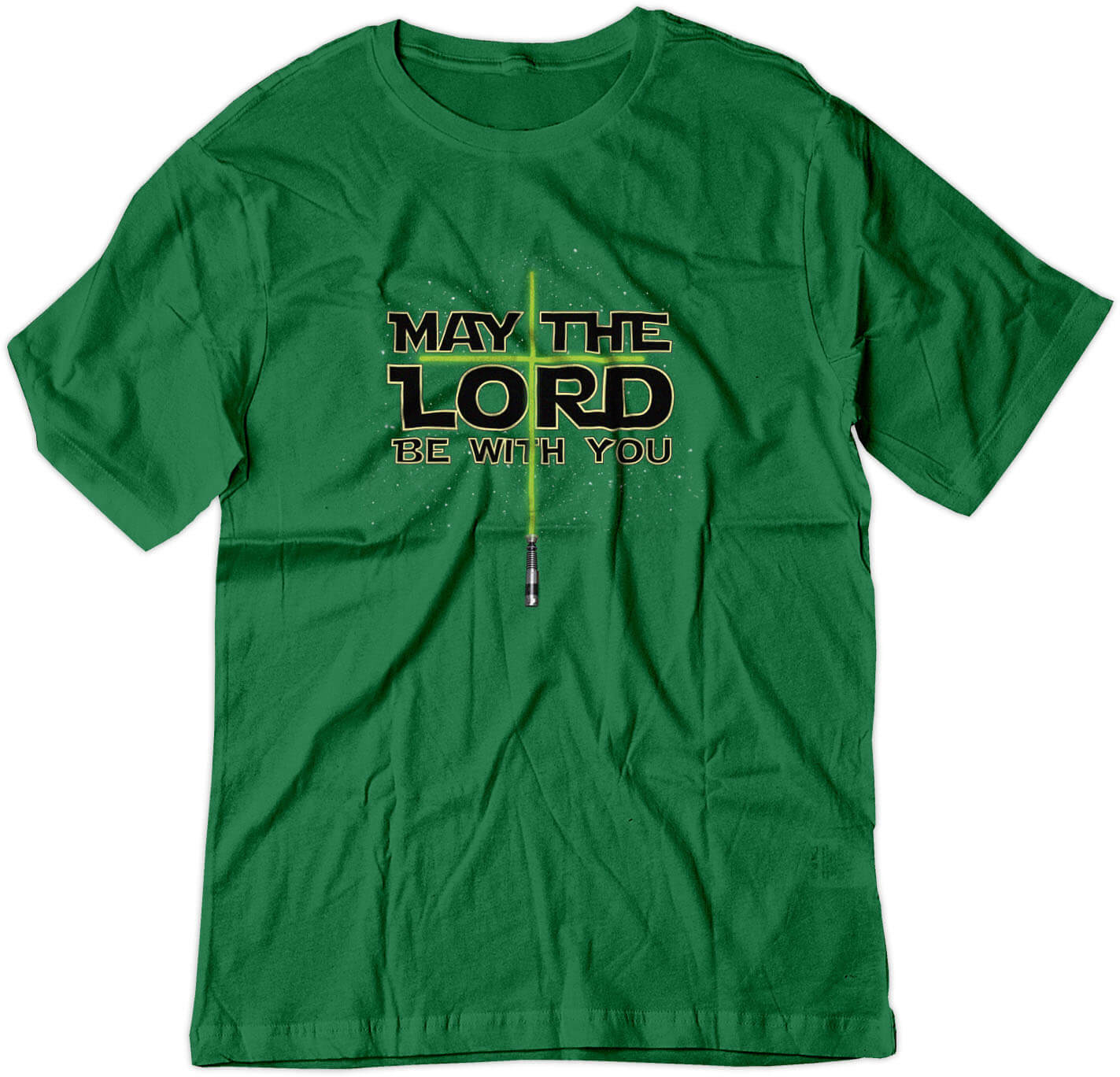 BSW Youth May The LORD Be With You Star Lightsaber Cross Jesus Shirt - Picture 9 of 17
