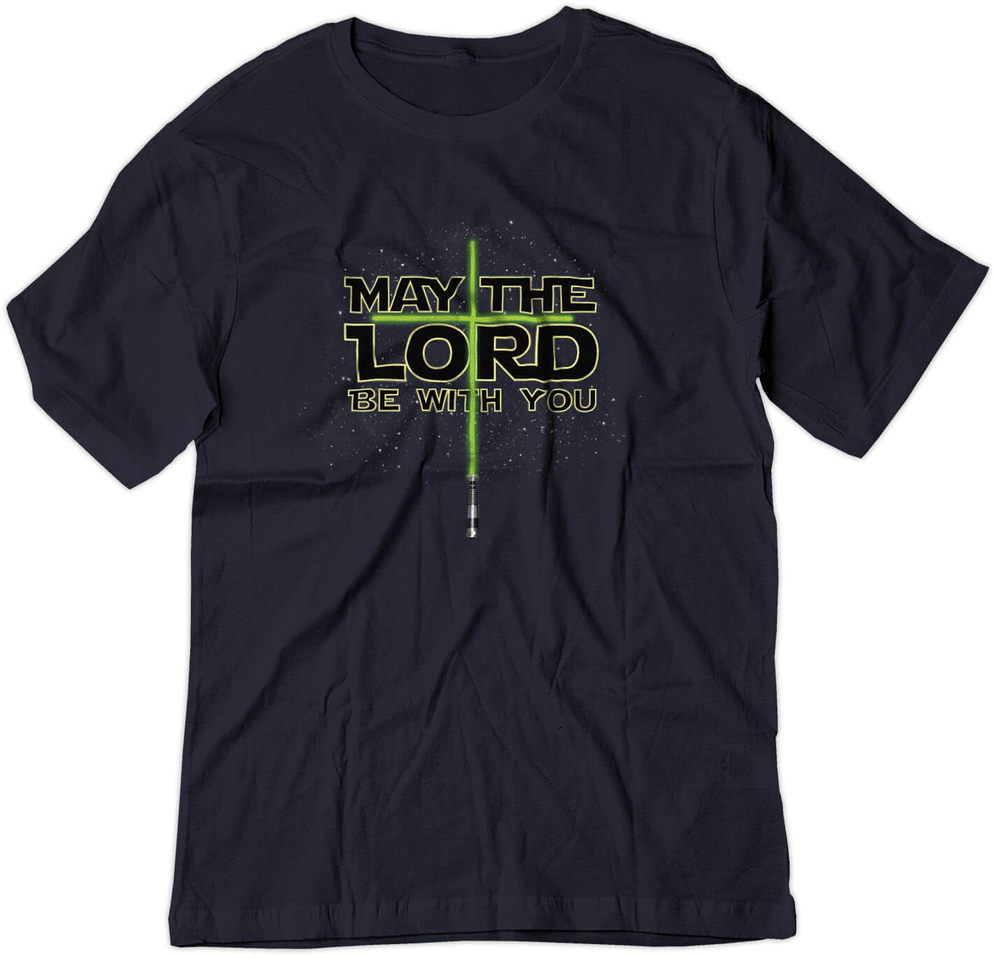 BSW Youth May The LORD Be With You Star Lightsaber Cross Jesus Shirt - Picture 10 of 17