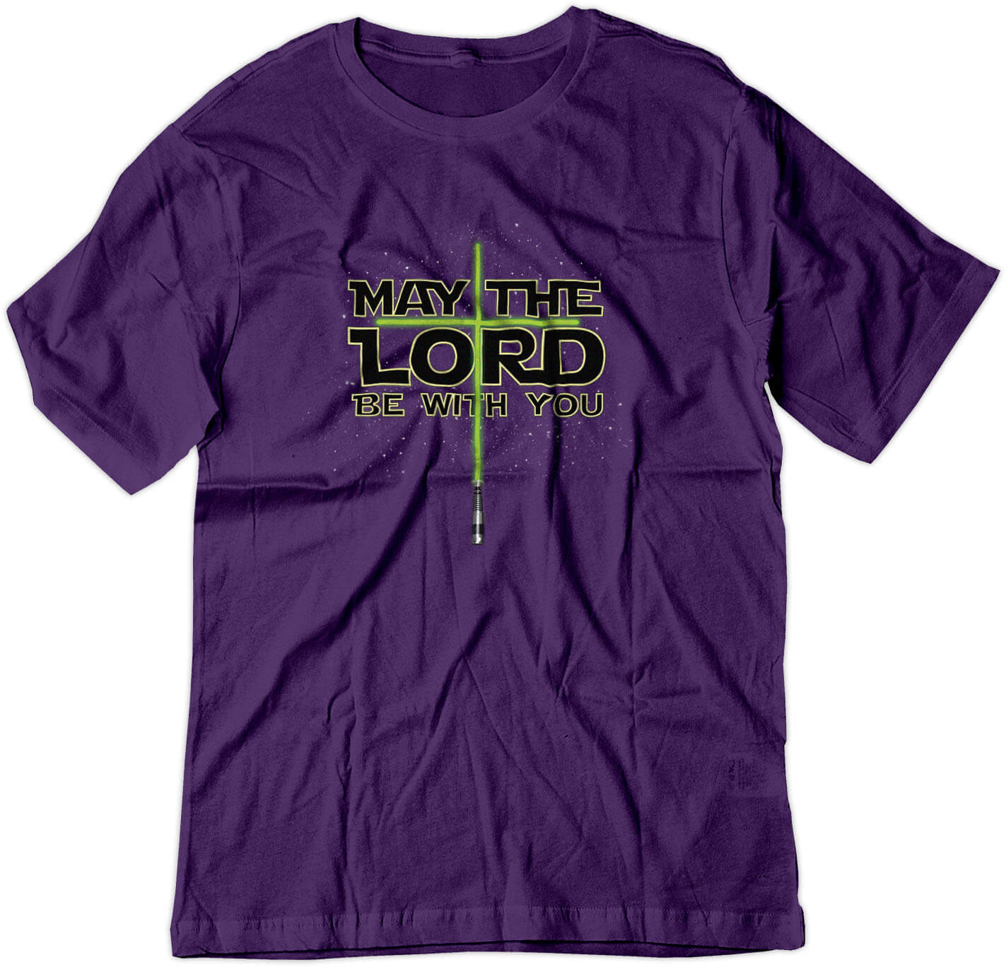 BSW Youth May The LORD Be With You Star Lightsaber Cross Jesus Shirt - Picture 12 of 17