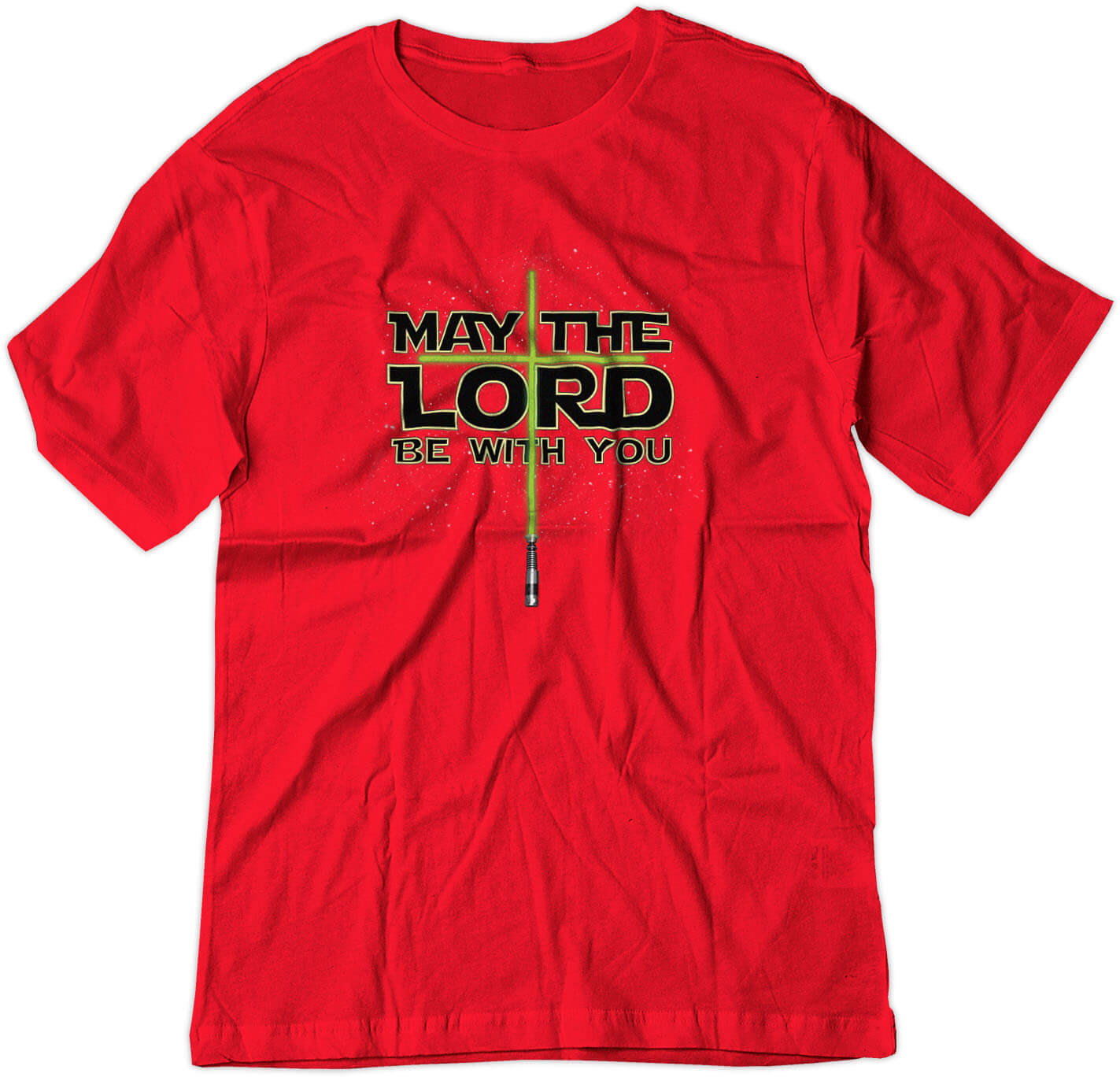 BSW Youth May The LORD Be With You Star Lightsaber Cross Jesus Shirt - Picture 13 of 17