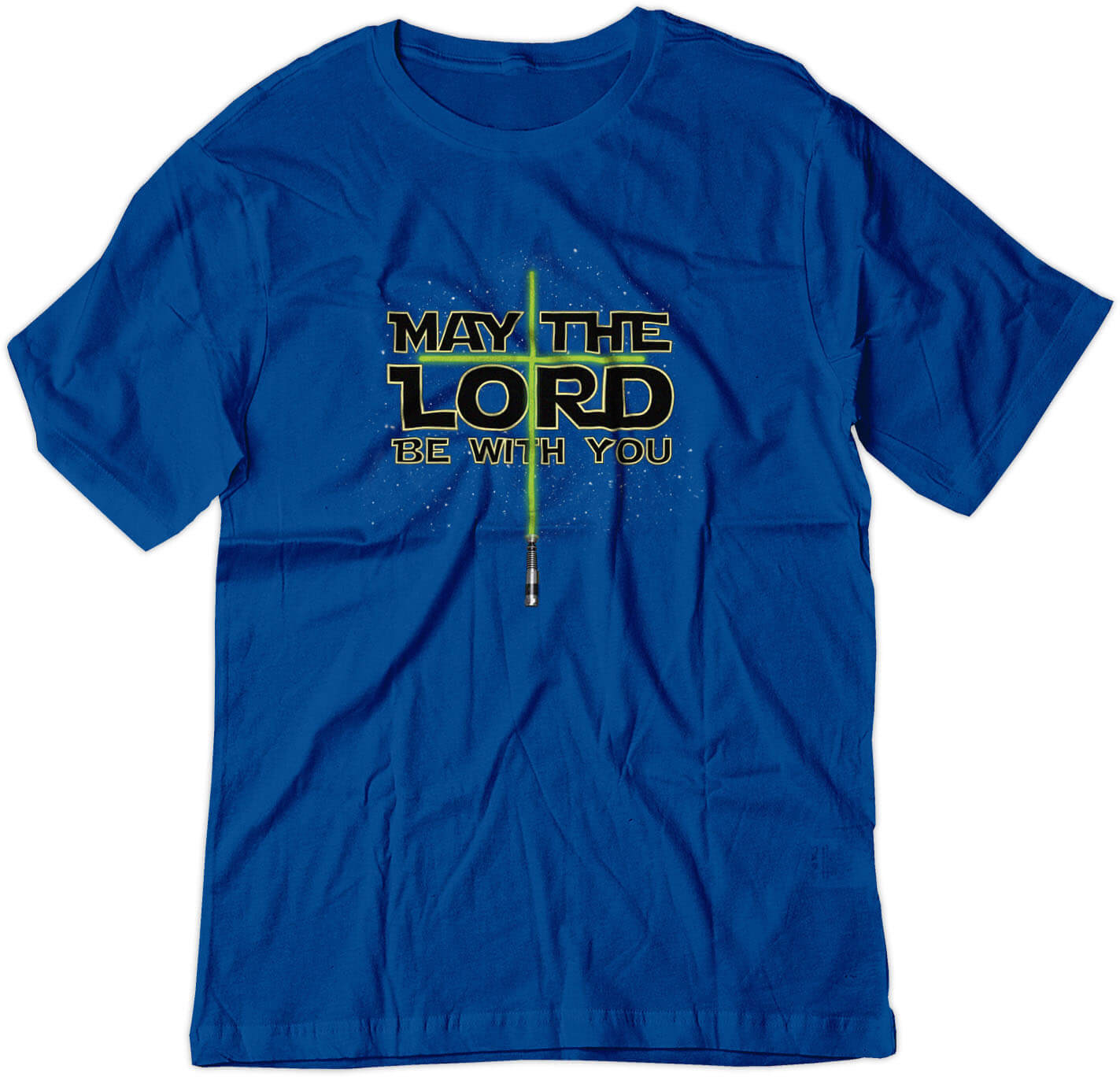 BSW Youth May The LORD Be With You Star Lightsaber Cross Jesus Shirt - Picture 14 of 17