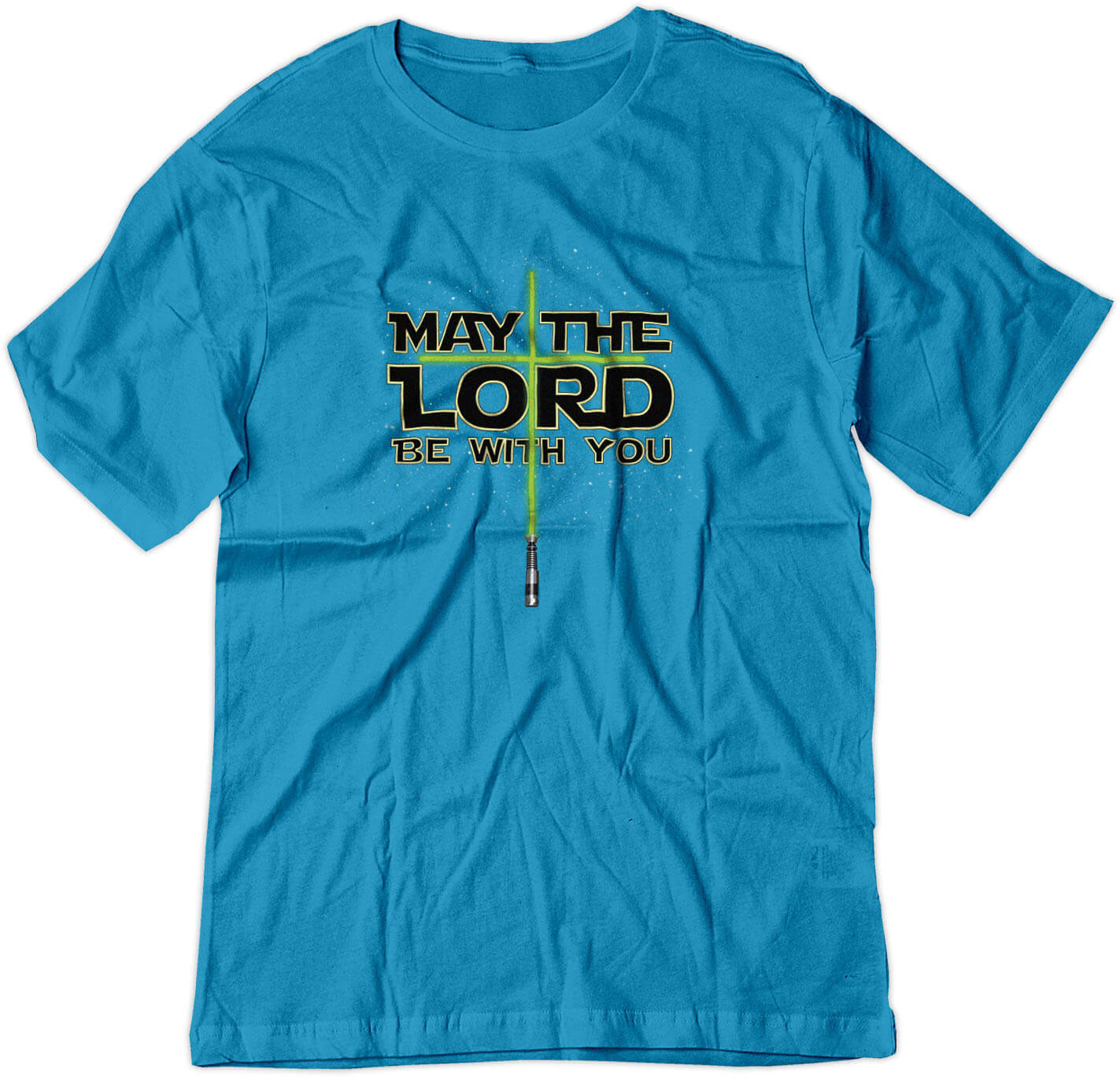 BSW Youth May The LORD Be With You Star Lightsaber Cross Jesus Shirt - Picture 15 of 17
