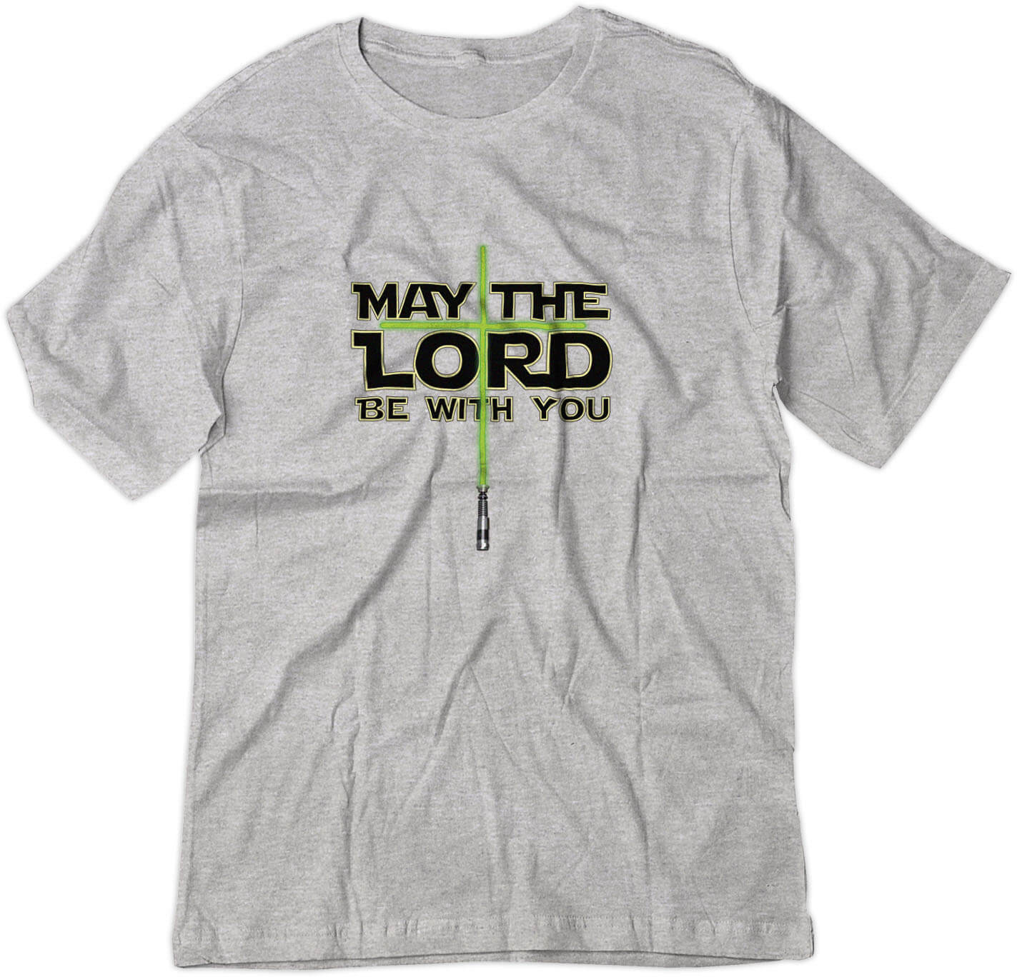 BSW Youth May The LORD Be With You Star Lightsaber Cross Jesus Shirt - Picture 16 of 17