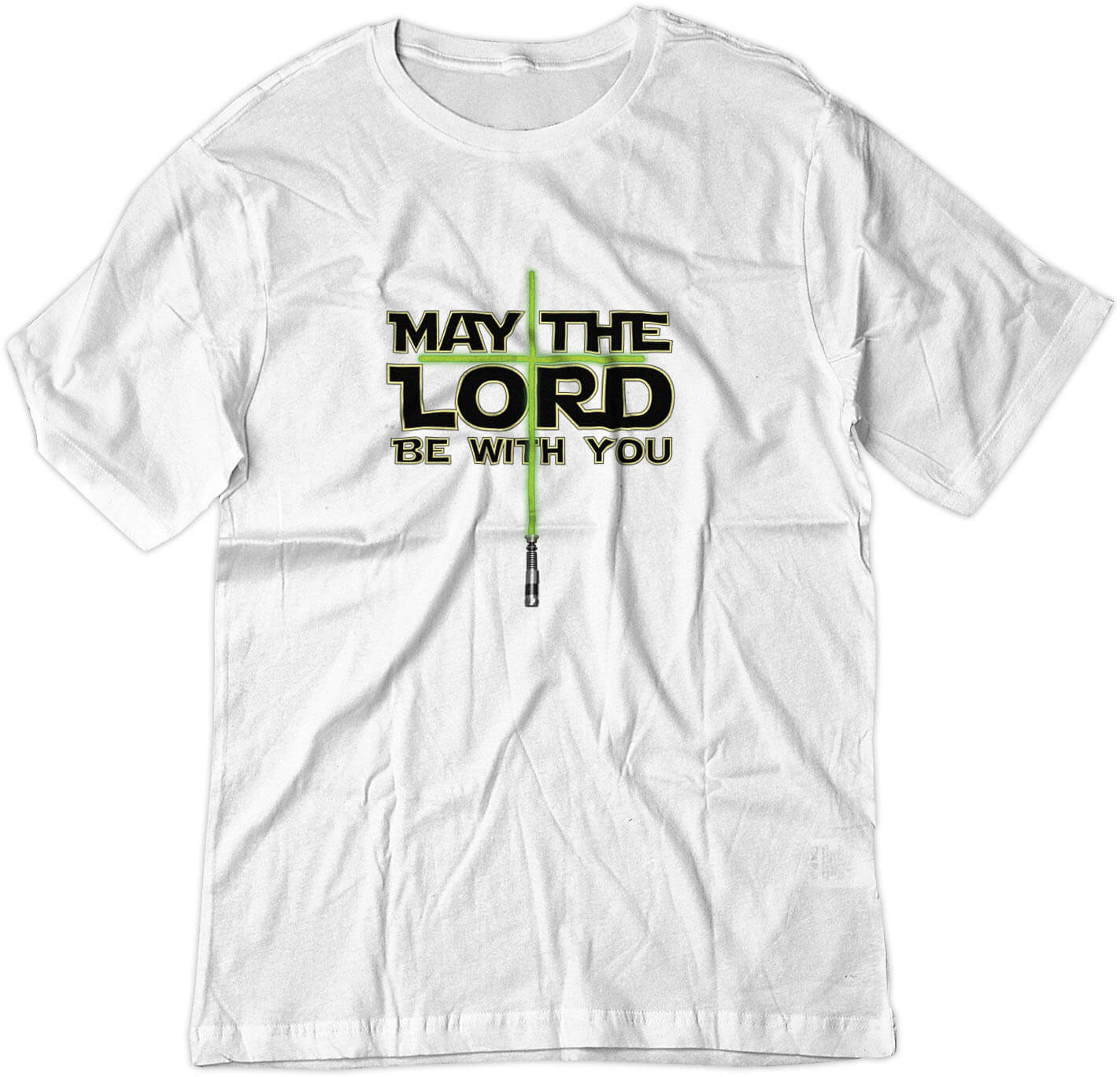 BSW Youth May The LORD Be With You Star Lightsaber Cross Jesus Shirt - Picture 17 of 17