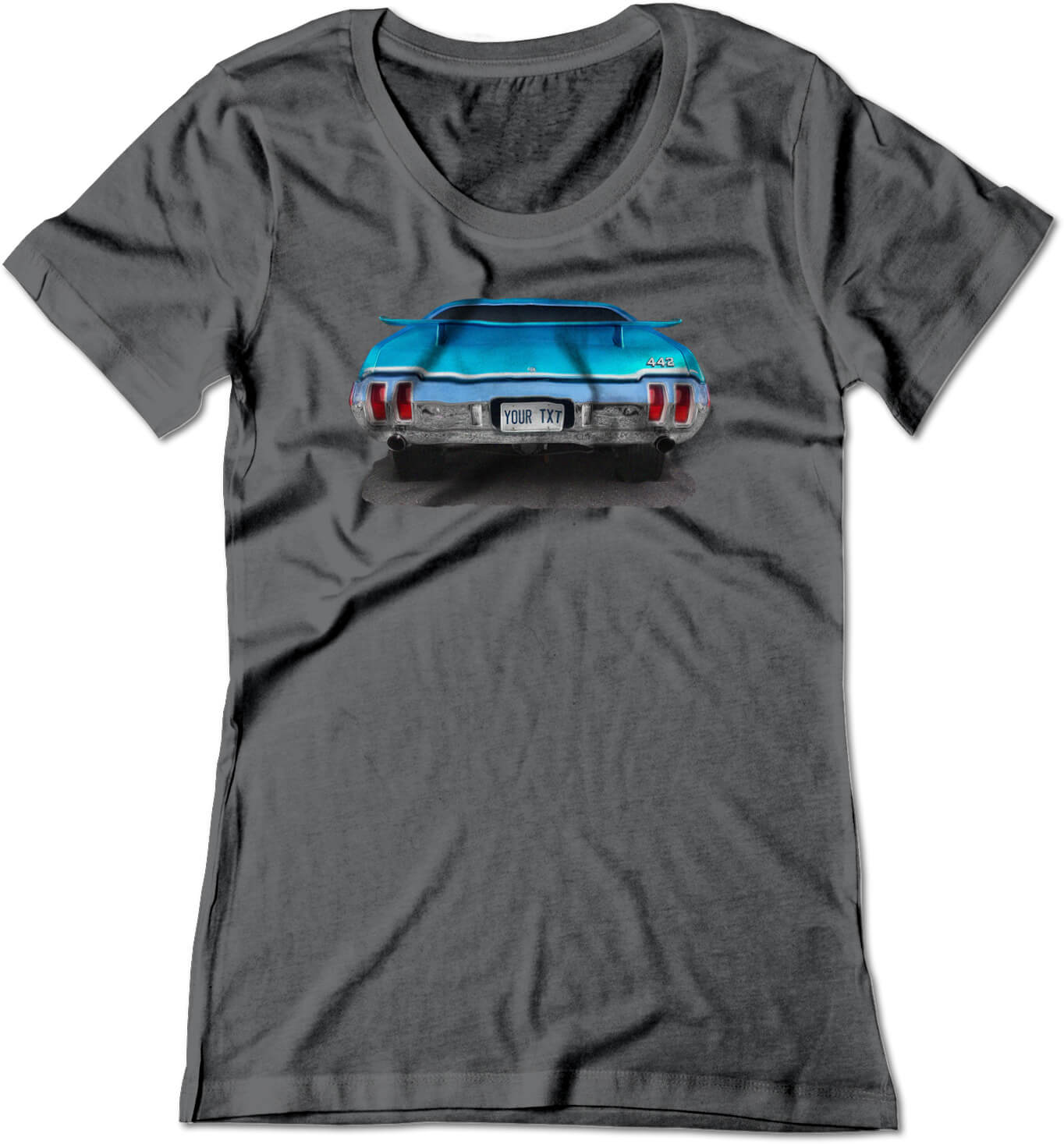 BSW Women's Custom Plate 1970 OLDS MOBILE 442 AMERICAN MUSCLE Shirt