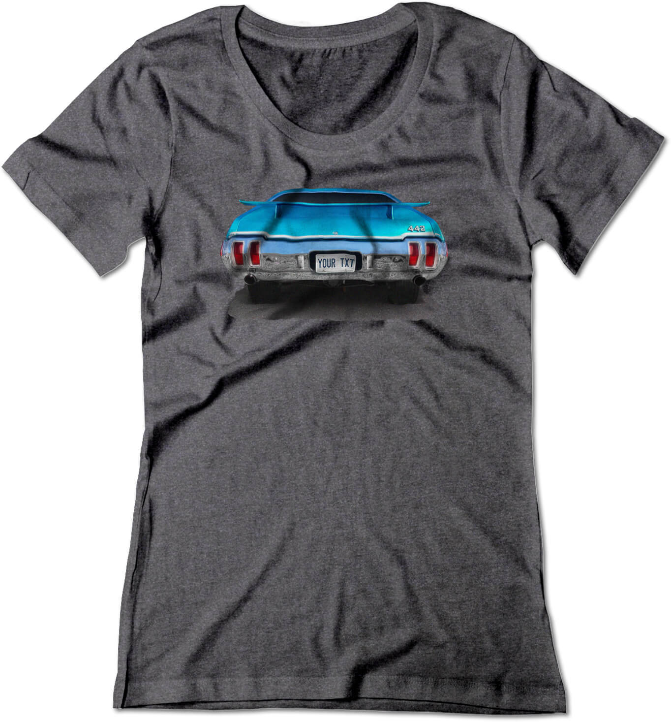 BSW Women's Custom Plate 1970 OLDS MOBILE 442 AMERICAN MUSCLE Shirt