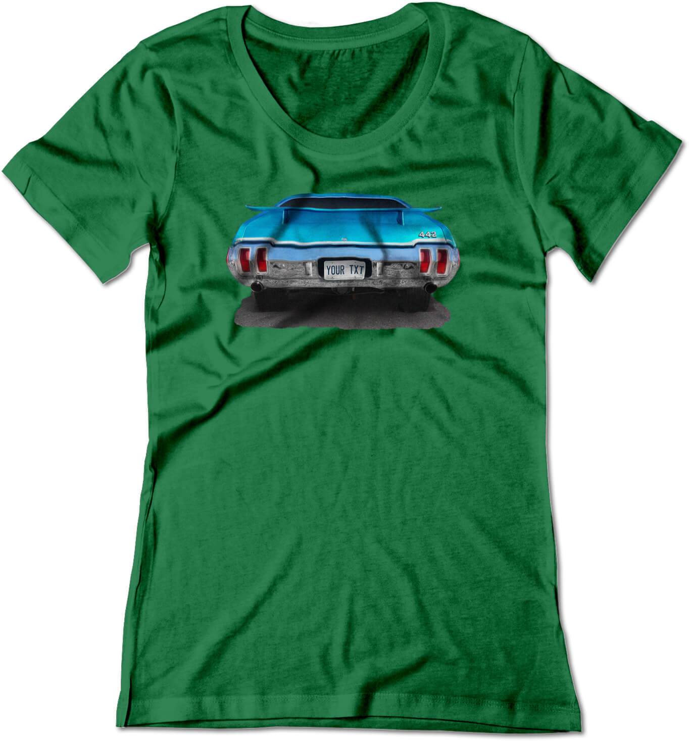 BSW Women's Custom Plate 1970 OLDS MOBILE 442 AMERICAN MUSCLE Shirt