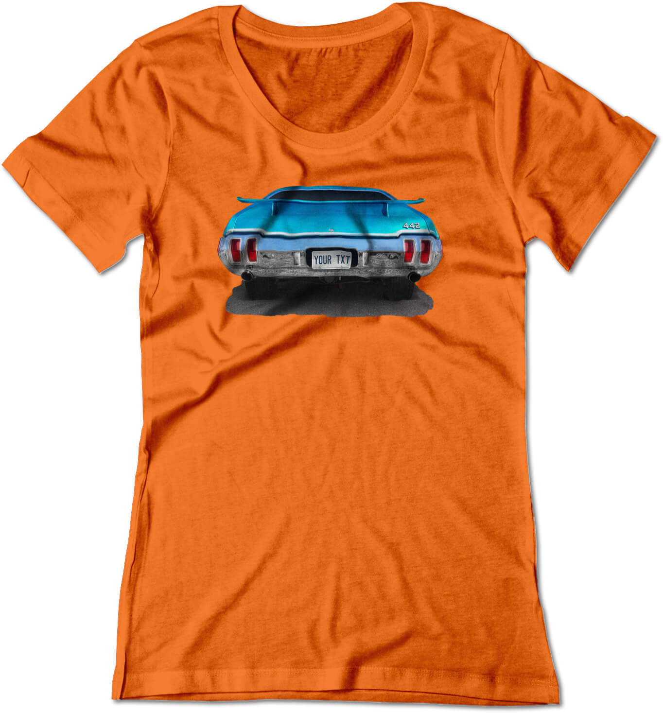 BSW Women's Custom Plate 1970 OLDS MOBILE 442 AMERICAN MUSCLE Shirt