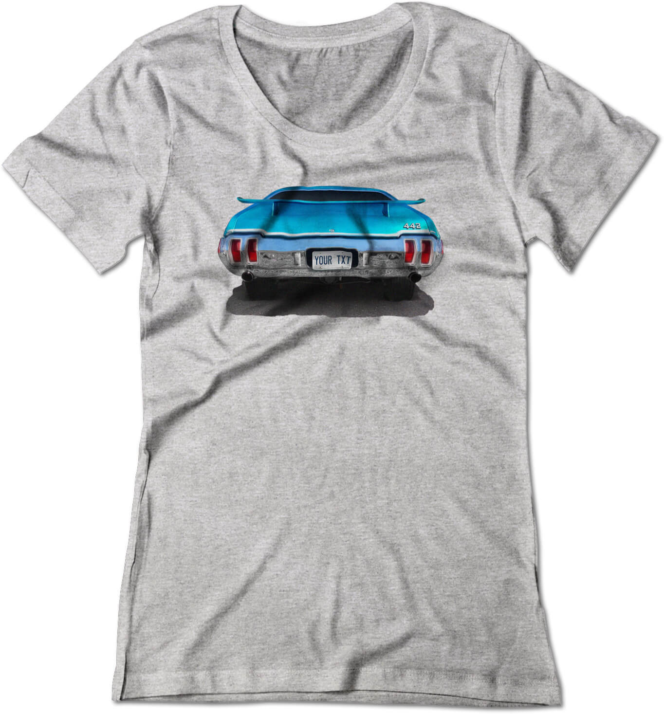 BSW Women's Custom Plate 1970 OLDS MOBILE 442 AMERICAN MUSCLE Shirt